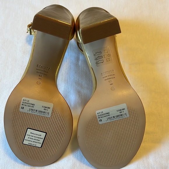 Schutz gold sandals size 6 B - Picture 6 of 8